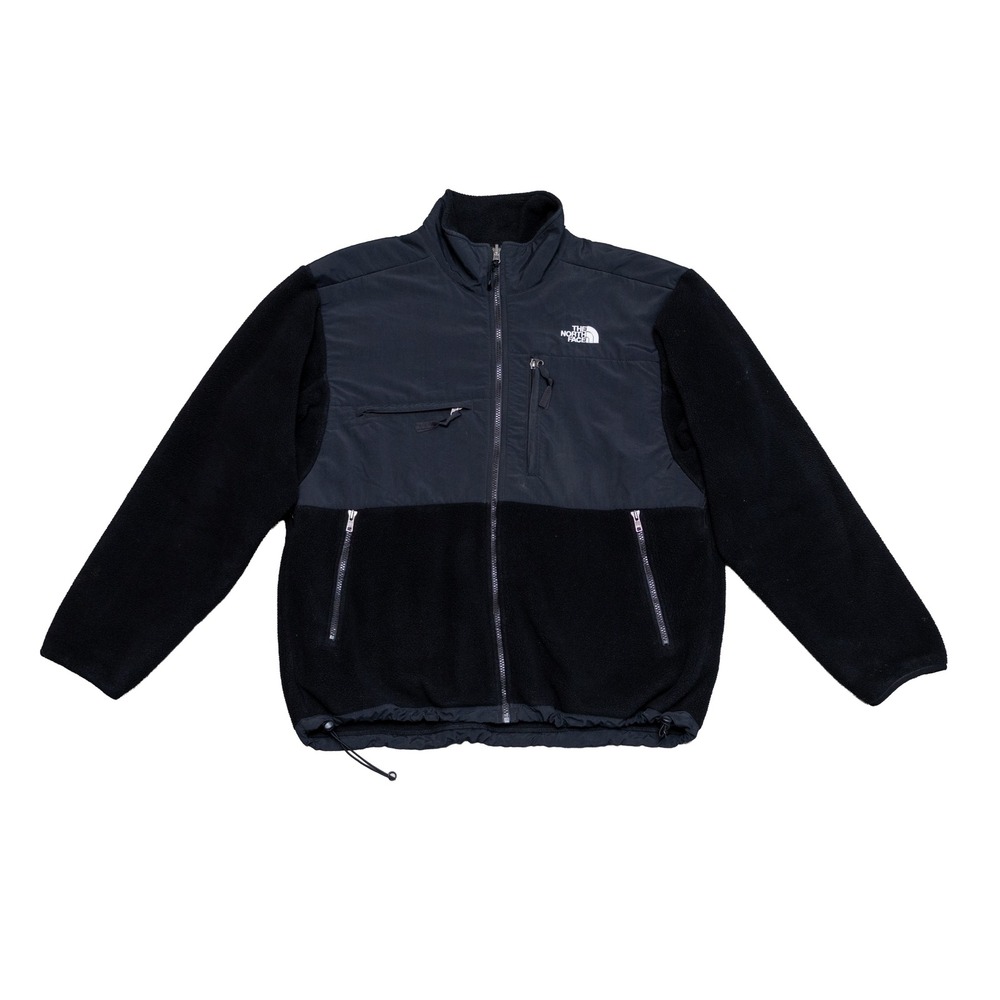 The North Face Denali Polartec Fleece Jacket Mens Large Black Full Zip Coat